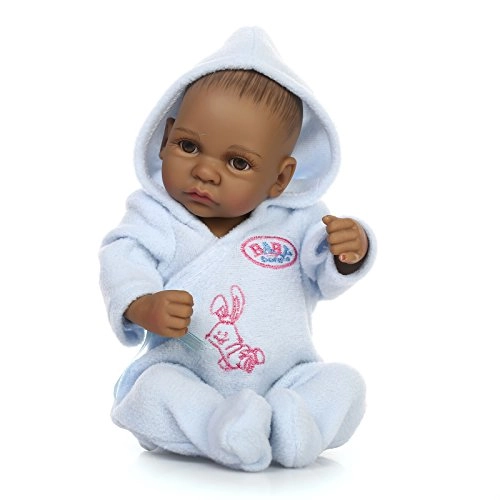 Reborn Baby Doll - 10 inch 28cm Silicone Vinyl African American