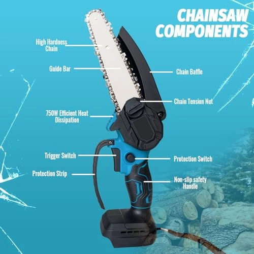Mini Chainsaw - 6-Inch 2 x 3000mAh 18V