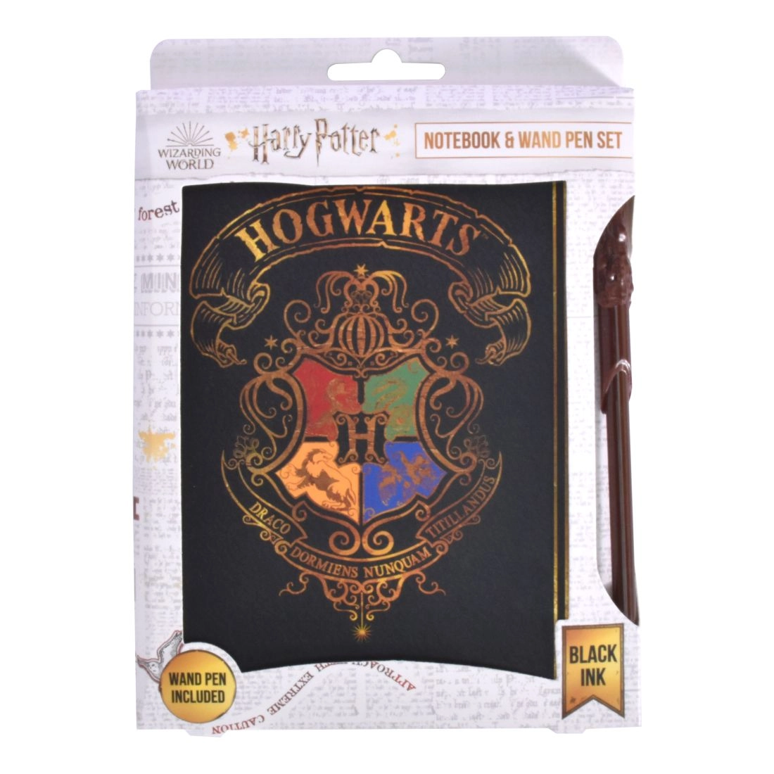 BLUE SKY STUDIOS Harry Potter Notebook + Harry Potter Wand Pen A5 Hardcover - Lined 80 Pages