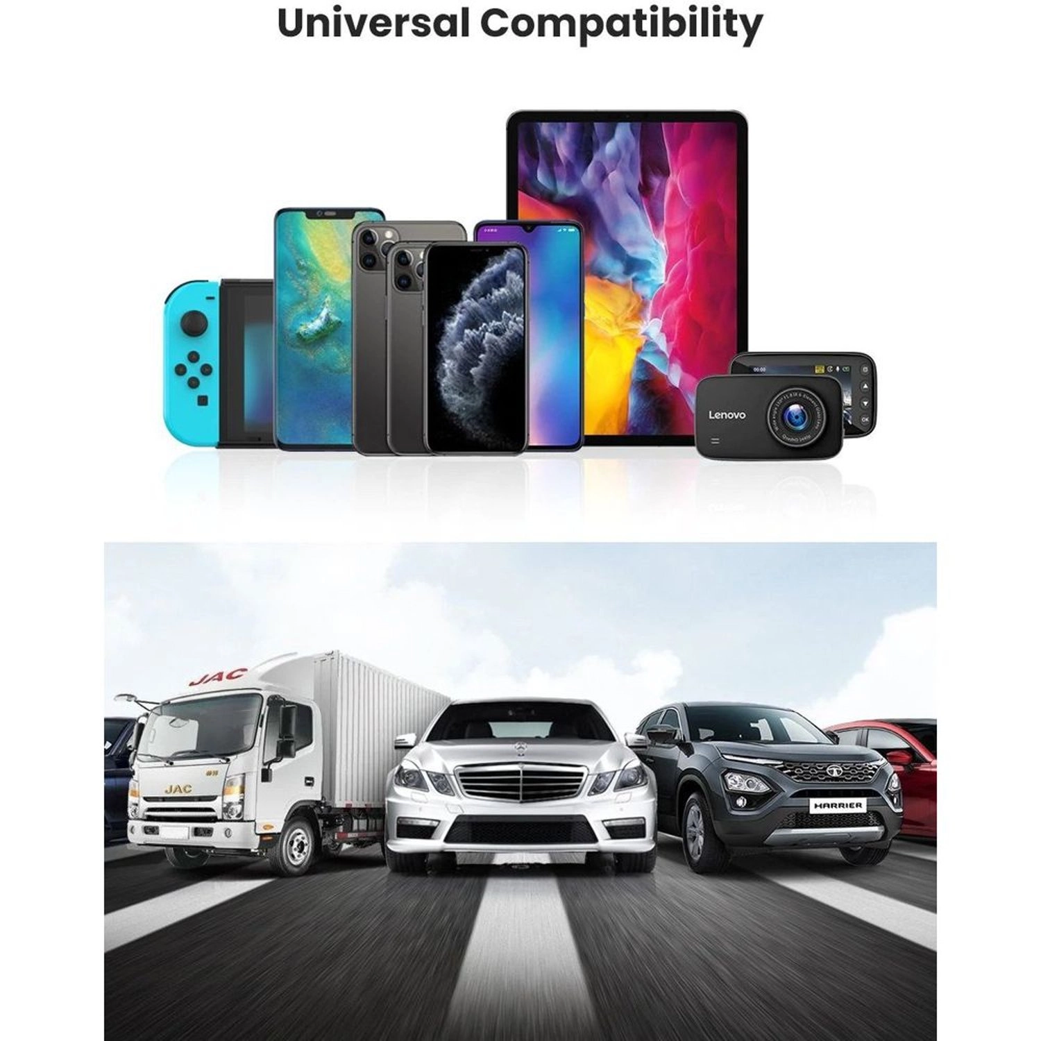 Dual USB Car Charger - USB Type A 24W For Smartphones