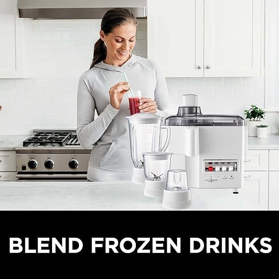 4-in-1 Juicer Blender and Grinder Set - 800 watts 0.6 Liters