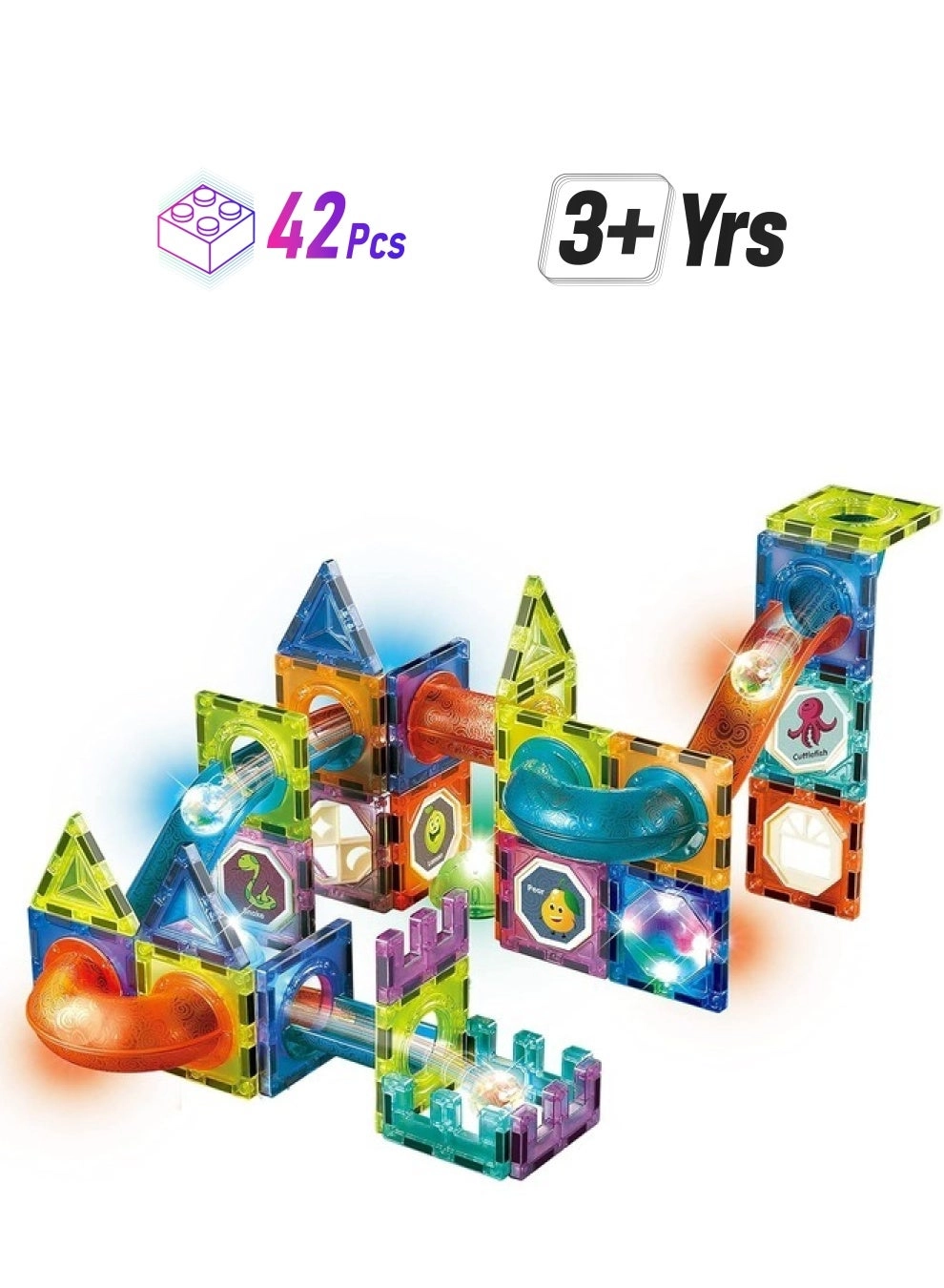 Loquat Magnetic Marble Run Set - 42pcs