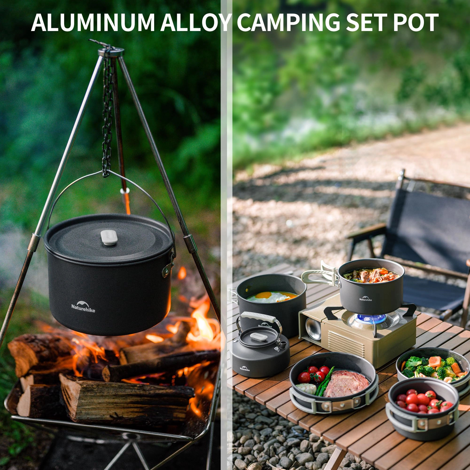 Camping Cookware - 3-piece 1.7L Kit