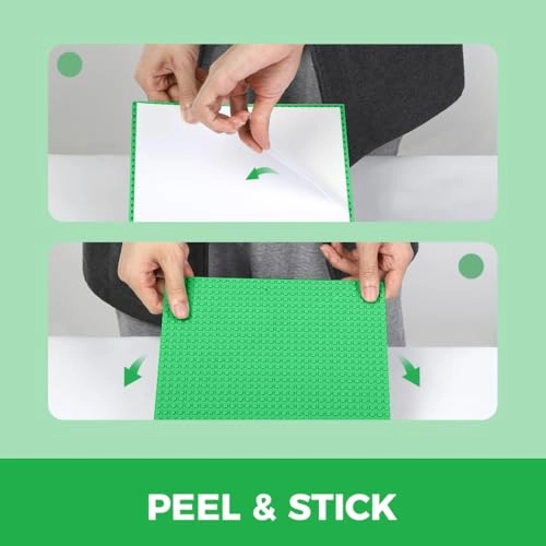 Peel and Stick Building Base plates - ABS Plastic 8pcs