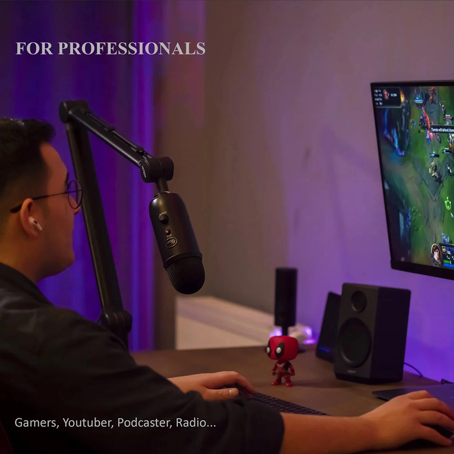 ELEGANCE MI02 - Adjustable Mic Arm Black