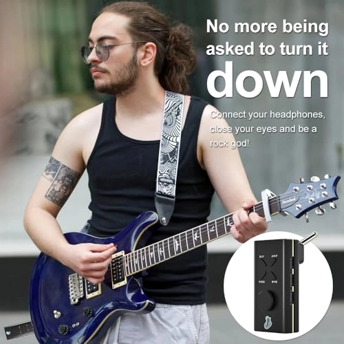 Guitar Headphone Amp - USB Rechargable 24 Guitar Effects