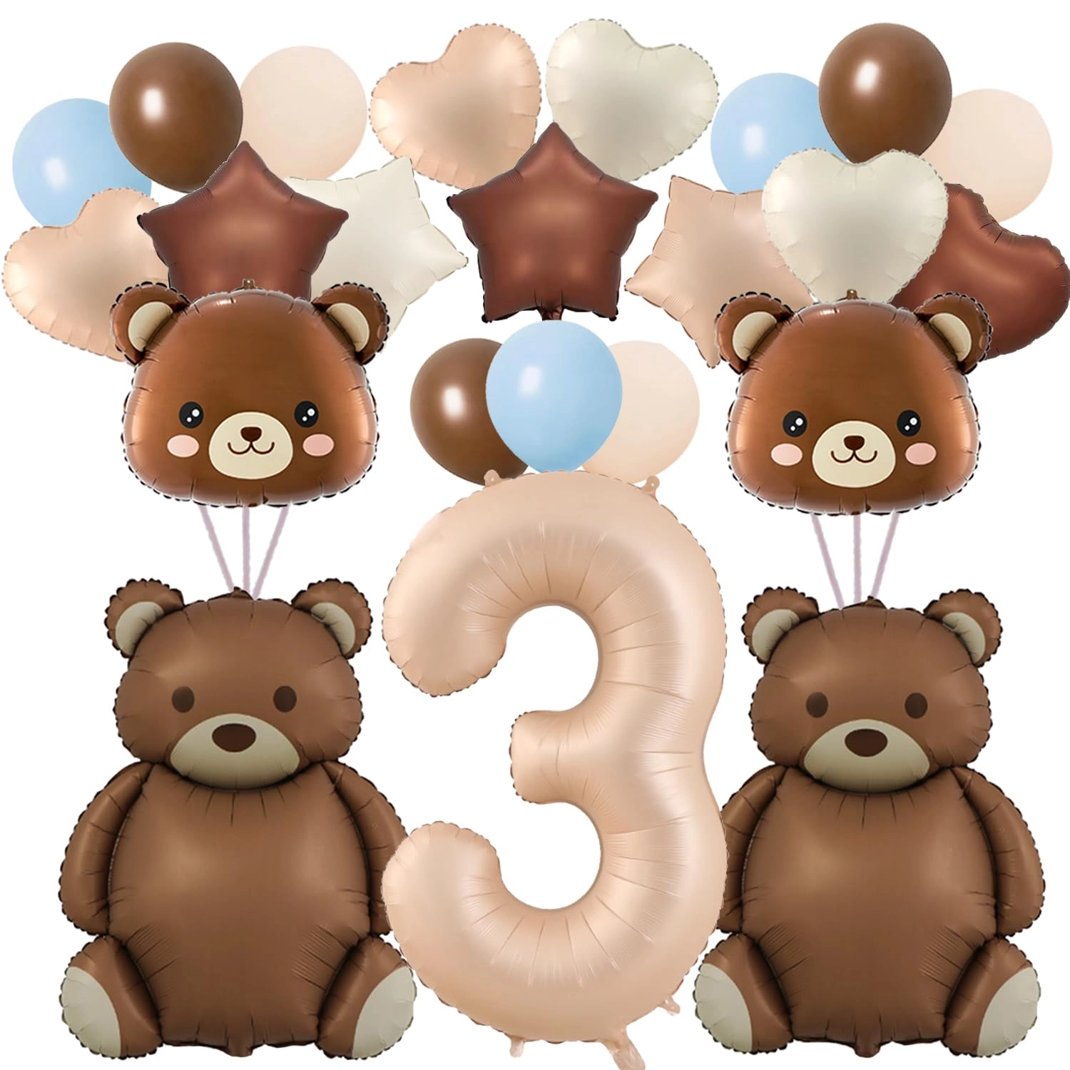 finypa Bear Balloons - 32 Pcs Baby Shower