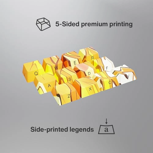 Demon Slayer Kimetsu No Yaiba Kyojuro Rengoku Keycaps - US Layout Wired