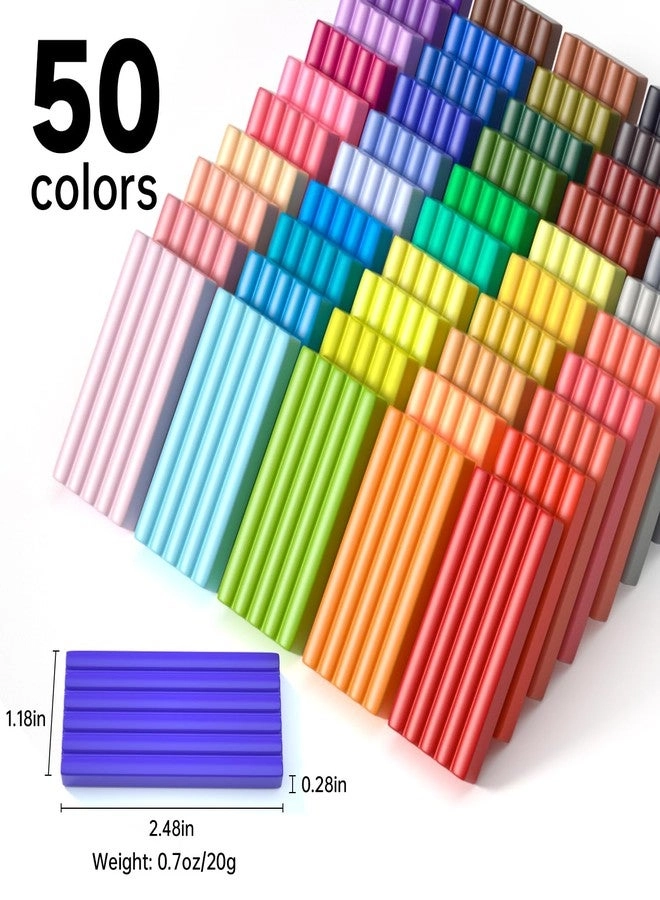 Polymer Clay Kit - 50 Colors 19 Carving Tools
