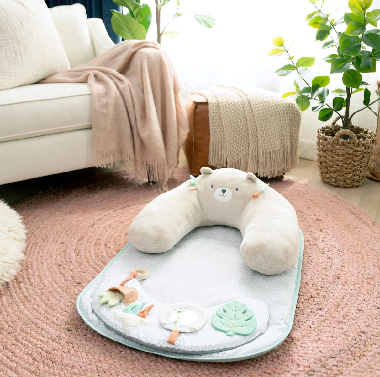 Cozy Prop Sit Up & Activity Mat - Nate the Bear Suitable for 0 month and above
