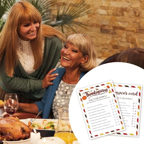 Thanksgiving Party Icebreaker Games Cards - 30 pieces