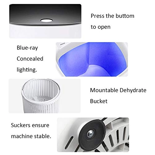 Portable Clothes Washer with Mountable Shoe Brush and Bucket Space Saving Full-Automatic Washer washing capacity:4,5kg