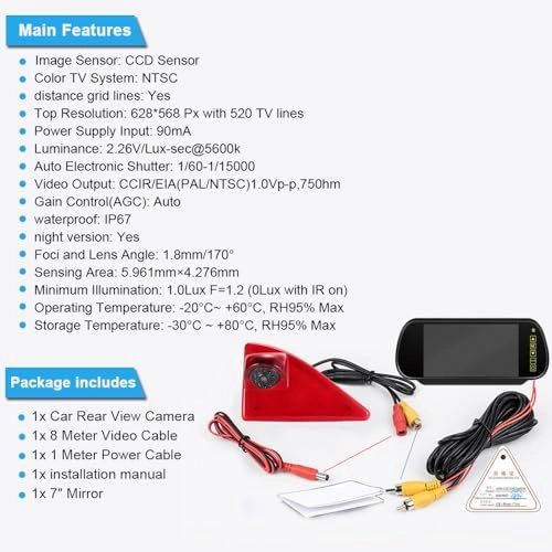 Reversing Camera - Night vision 628 x 586 pixels
