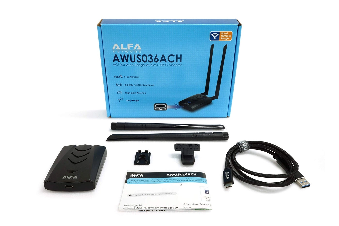 AWUS036ACH - 2.4 GHz / 5 GHz USB-C Wireless