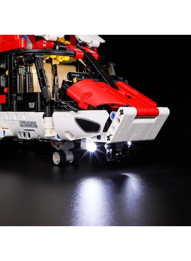 Led Lighting Kit for 42145 Airbus H175 Rescue Helicopter - Compatible with Technic building blocks LED included