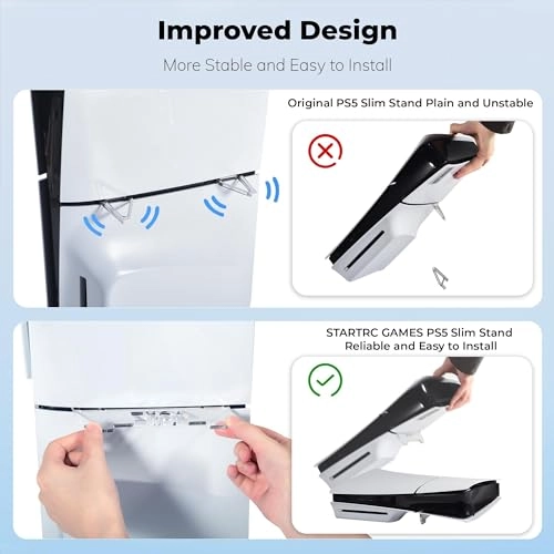 Stand for PS5 Slim - 4-Port USB Hub Horizontal Mount
