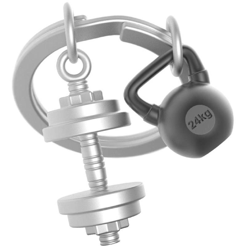 MetalMorphose Gangsta Gun Keychain - White/Black Metal