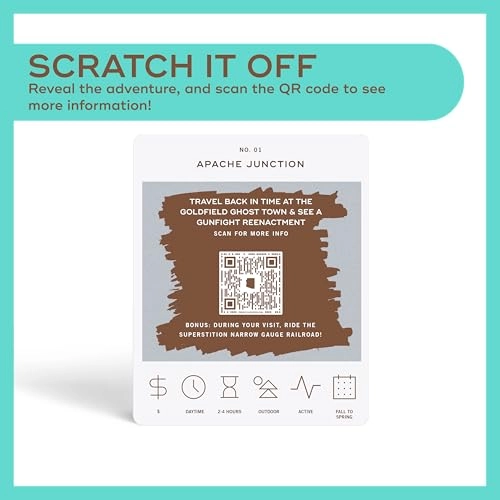 Arizona Adventure Bucket List - 50 Scratch-Off Cards Multicolor