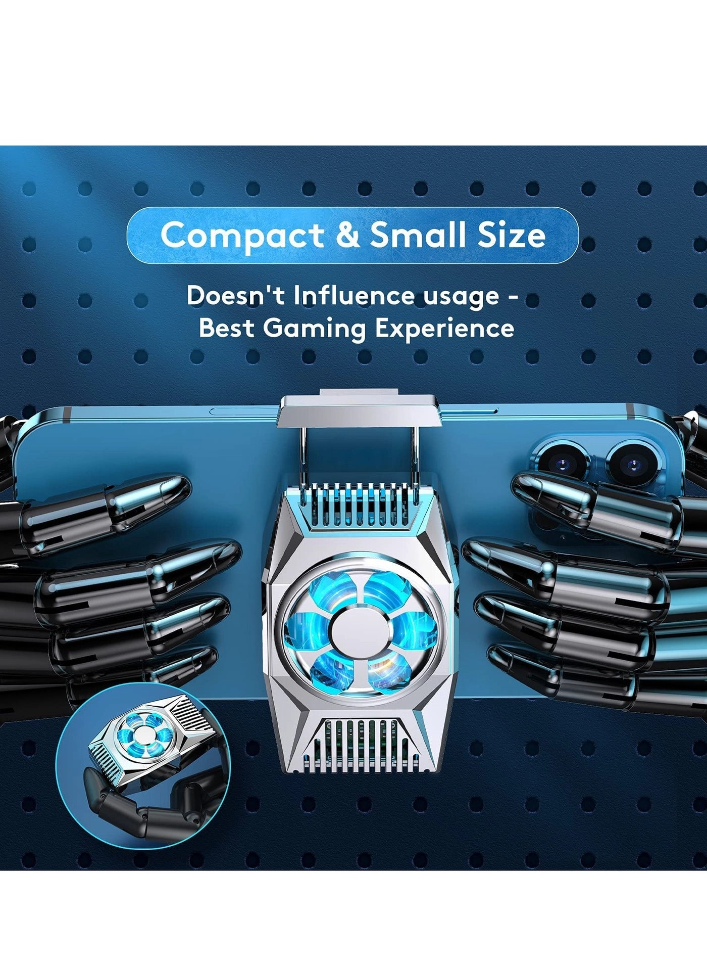 Phone Cooling Fan - Portable Mini Heatsink for iPhone iOS/Android