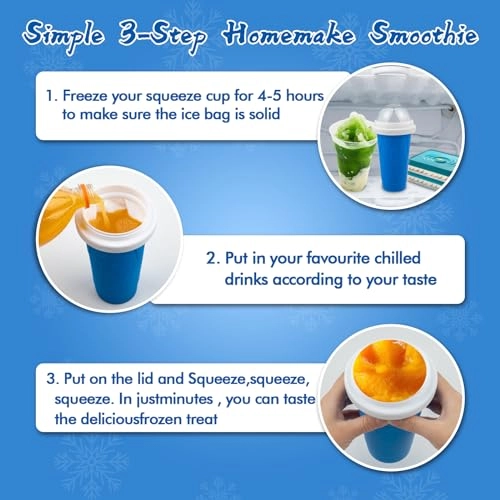 Slushy Maker Cup - 2 in 1 Straw and Spoon