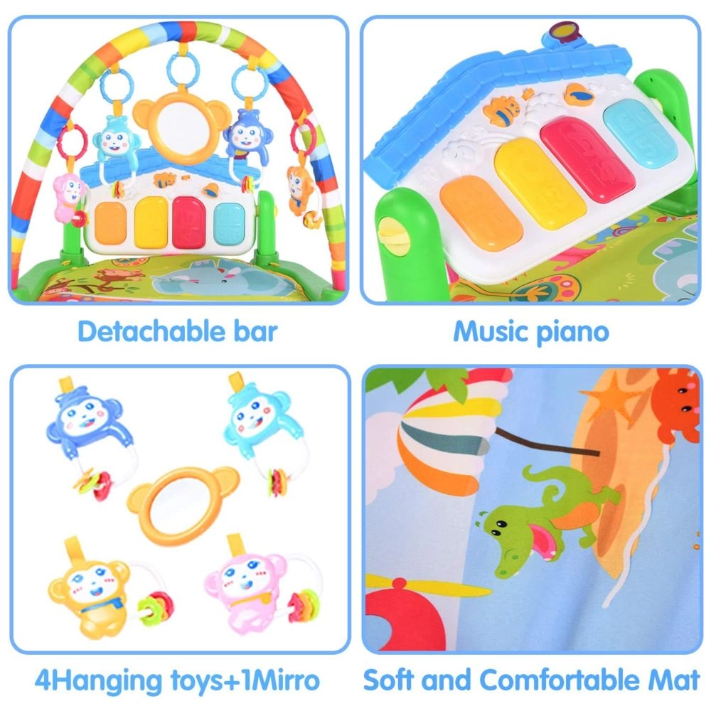 Baby Play Gym Piano Mat - Pink Newborn up to 12 months