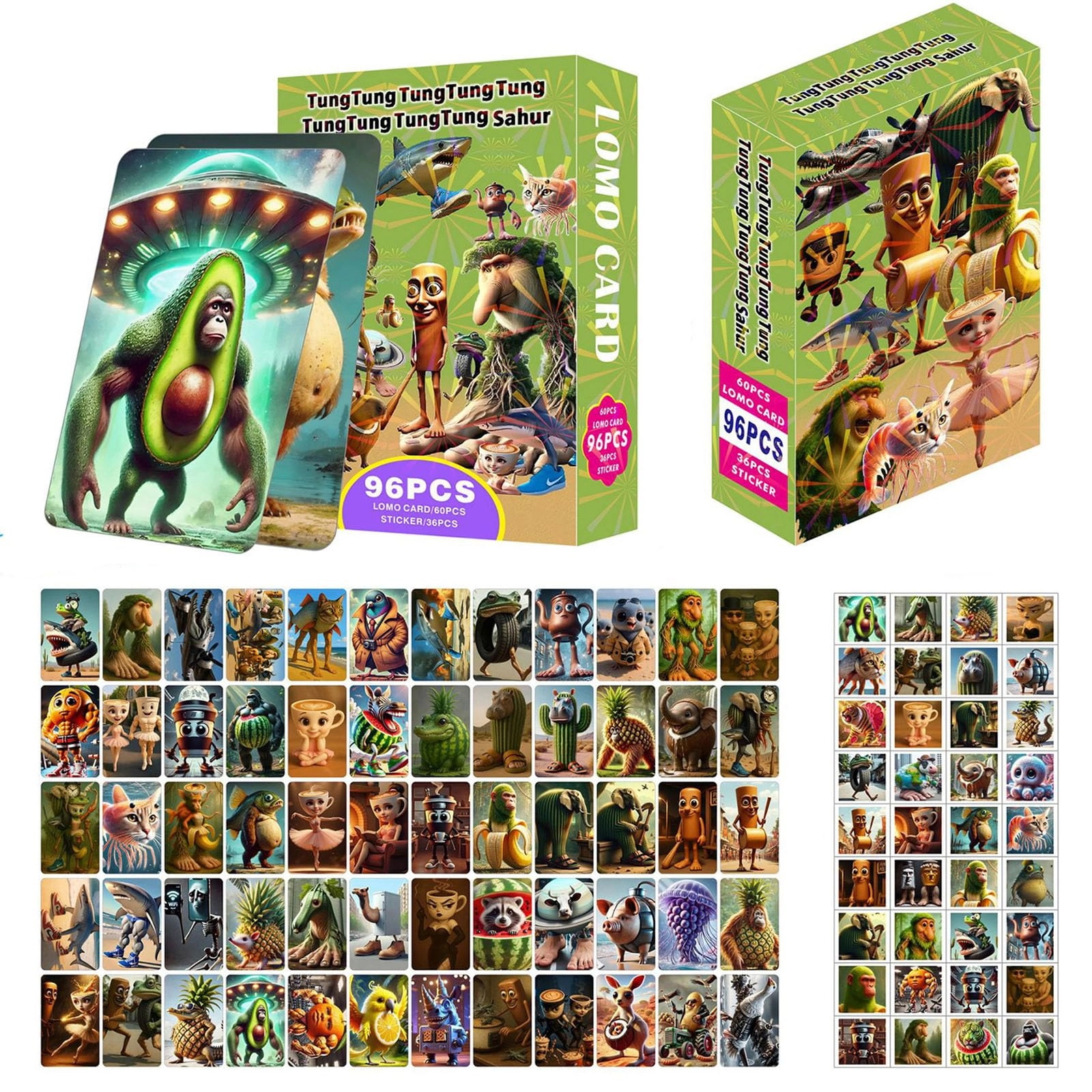 KalamkariX Italian Brainrot Cards - 96PCS Multicolor