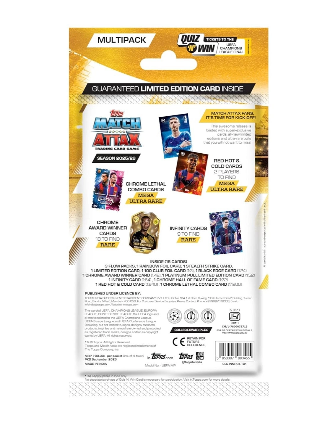 UEFA Champions League Match Attax 2025 - 4pcs