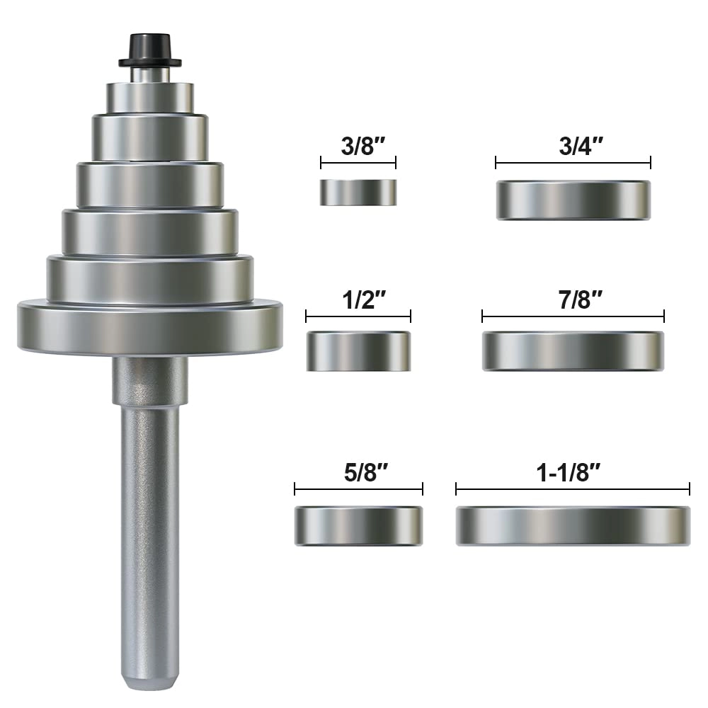 Rabbet Router Bit - 1/8" 1/4" 5/16" 3/8" 7/16" 1/2" 1/4 Inch