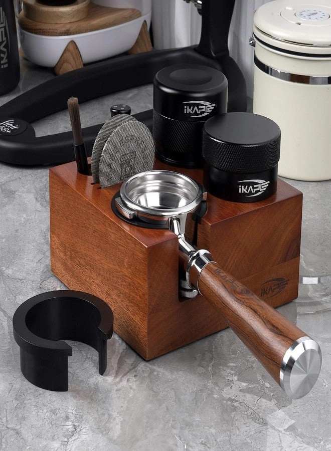 Espresso Tamper Holder - Natural Walnut Fit for 51, 54, 58mm
