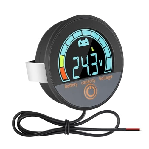 Digital Round Voltmeter - 100V Waterproof