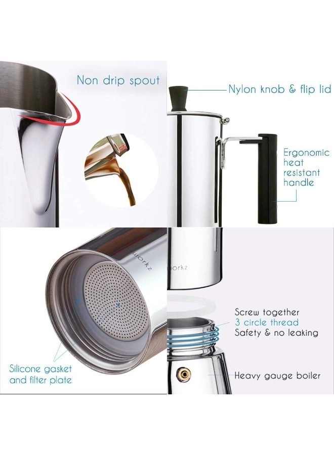 Moka Pot - Stovetop Induction 6Cup