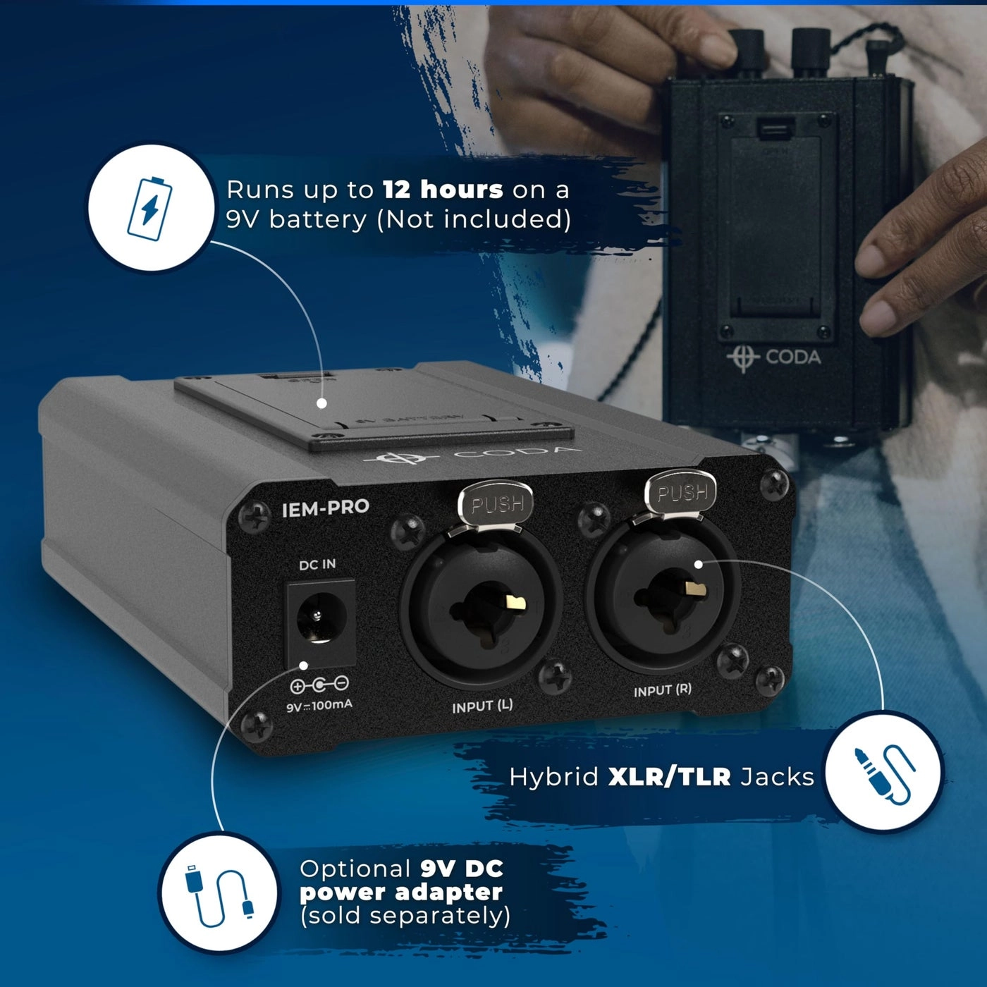 Ultra-Compact Personal in Ear Monitor Amplifier