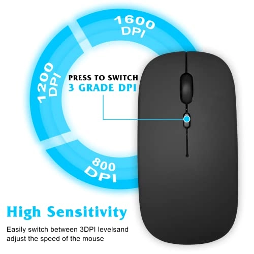 2.4GHz Rechargeable Wireless LED Mouse - Bluetooth