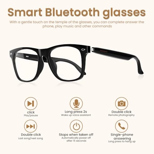 Smart Glasses - Polarized Bluetooth 5.3 Audio & Mic
