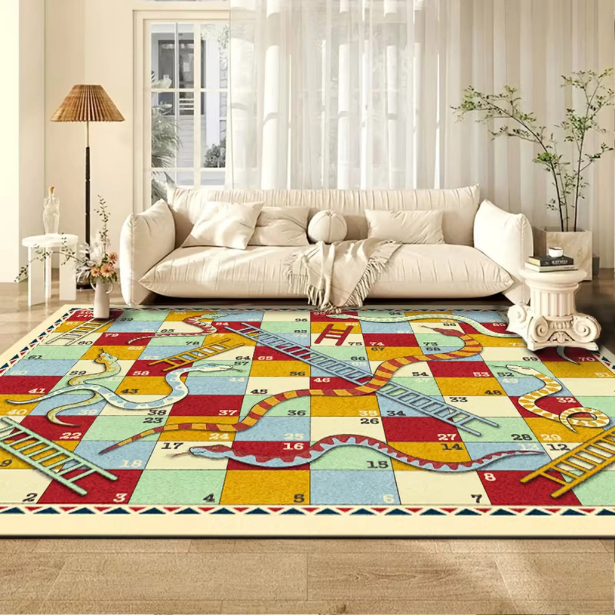 Snakes and Ladders Cushion Play Mat - Snakes and Ladders 0 month
