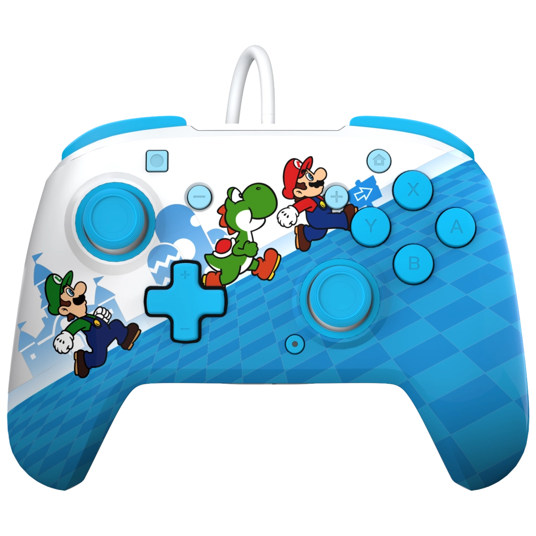 DIGITRONICS Faceoff Deluxe Audio Wired Controller - Mario
