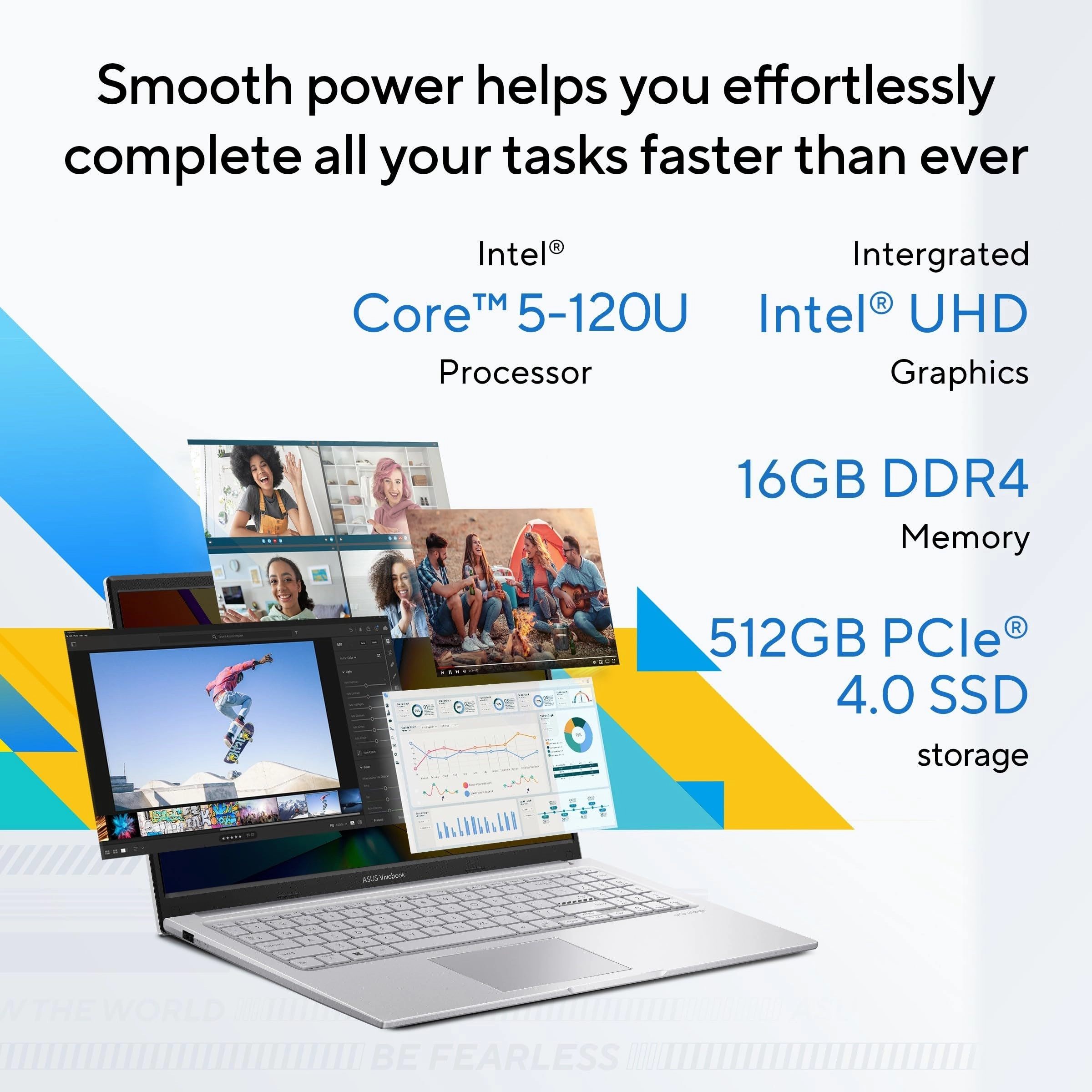 Vivobook 15 X1504VAP-BQ224WS - 15.6'' Core 5 120U 16GB DDR4 512GB SSD