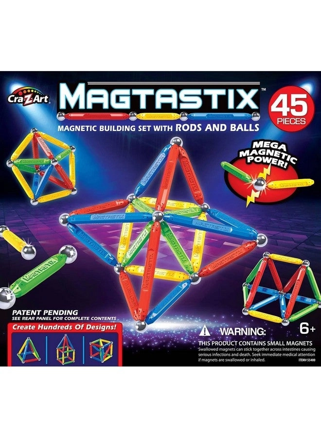 Cra-Z-Art Magtastix Balls & Rods Building Kit - 45 pcs