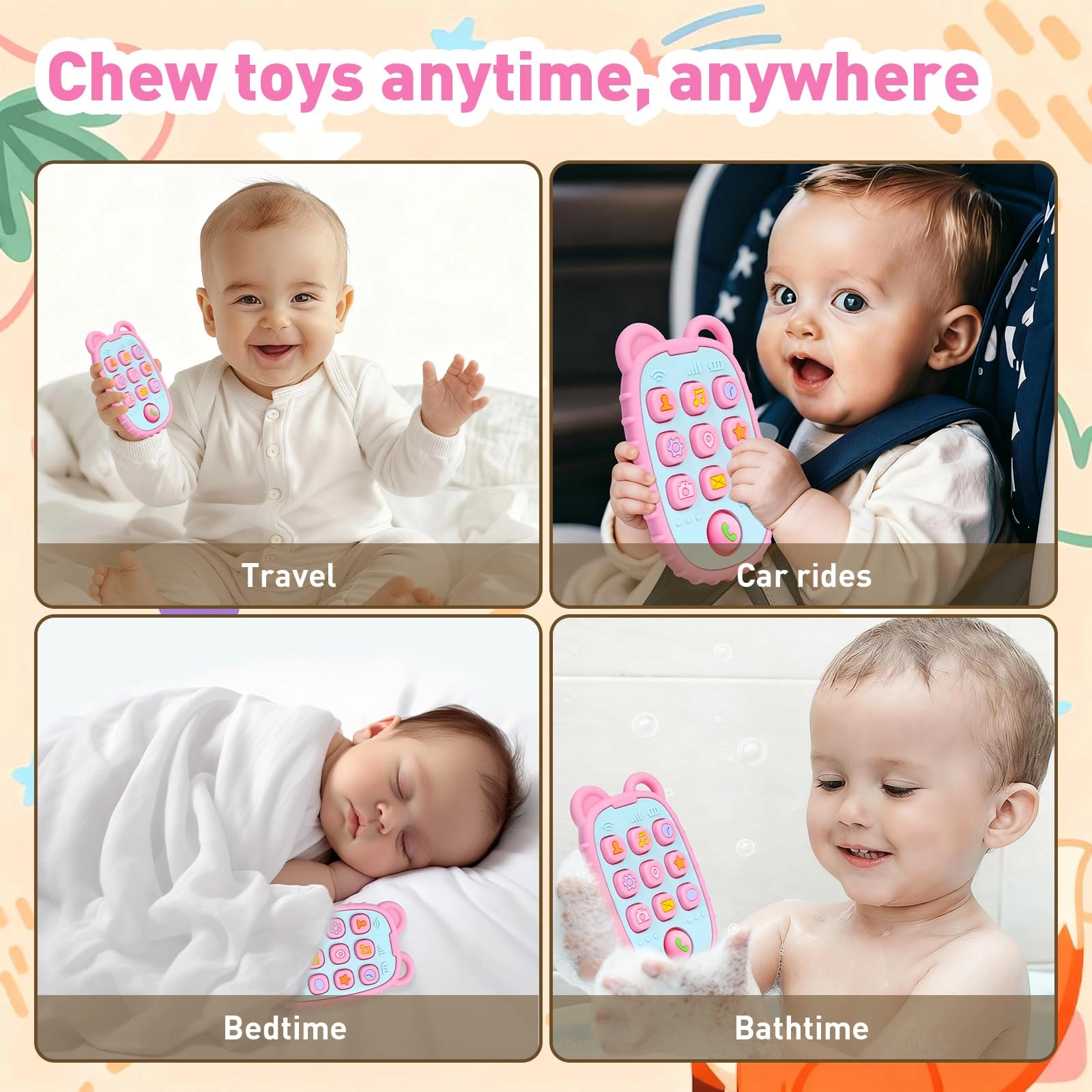 Phone Press Teether - Silicone