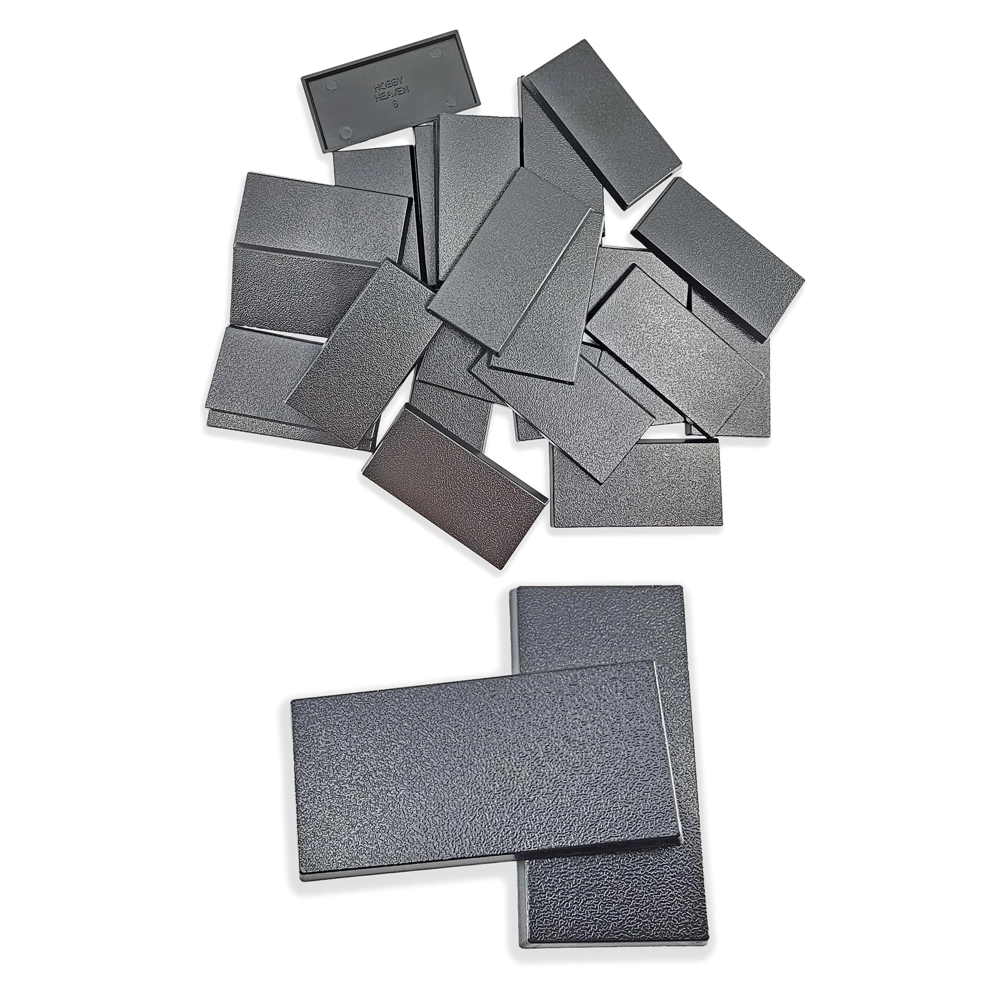 Hobby Heaven Rectangle Plastic Bases - 25 pcs