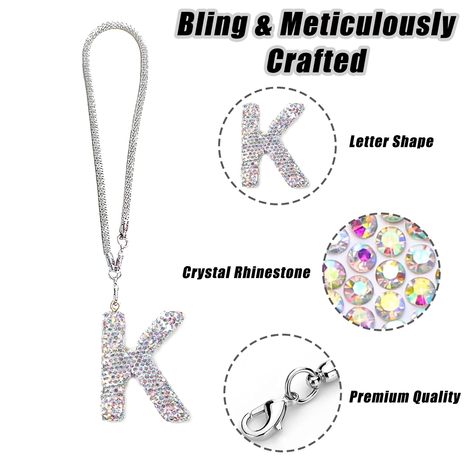 Bling Car Letter Charm