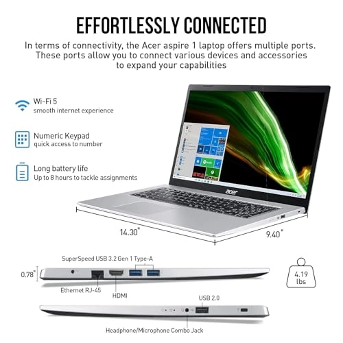 Aspire 1 N4500 - 15.6'' Celeron 16GB 1TB SSD+128eMMC