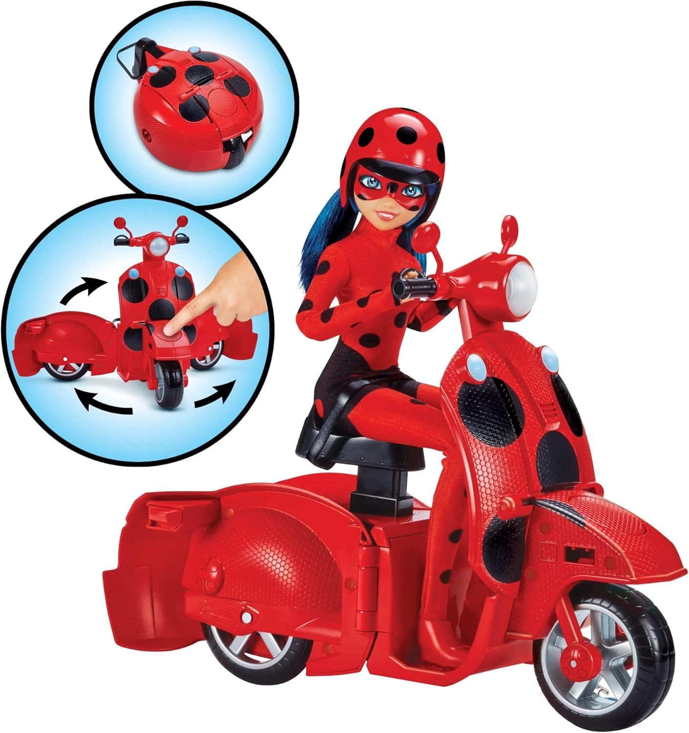 Miraculous SWITCH N GO SCOOTER - with Doll Removable Helmet