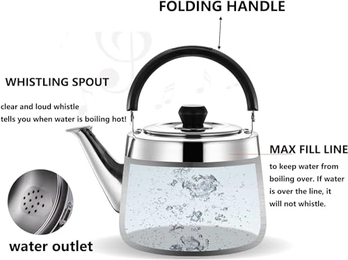 Stovetop Induction Whistling Kettle - 5L