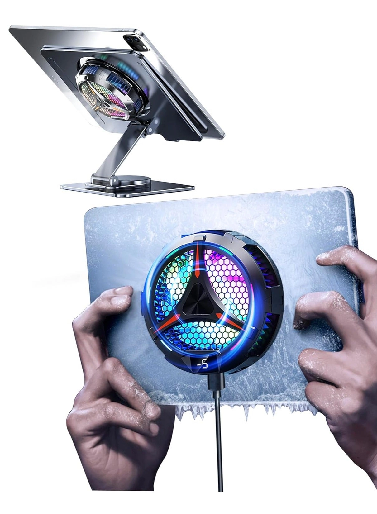 Beauenty Magnetic Case with Rotating Bracket for iPad up to 13-inch, Surface Pro, Samsung Tab, Steam Deck