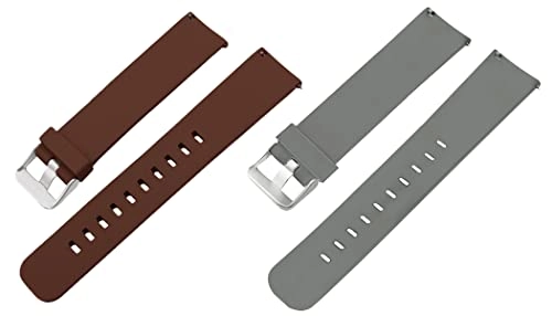 2 Pack 20mm Silicone Watch Band for Sekonda Motion