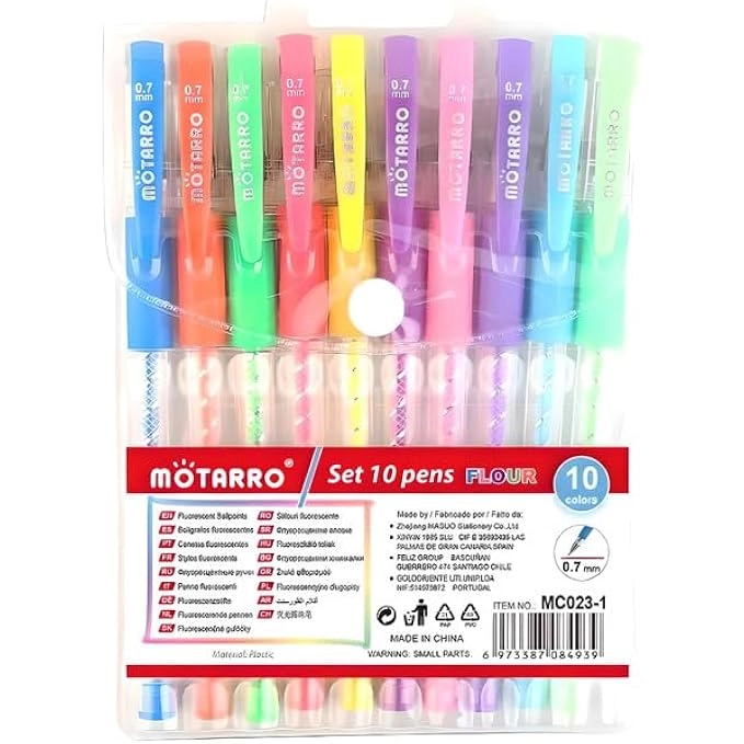 FITTO Gel Pens - 10 Pieces 0.7mm