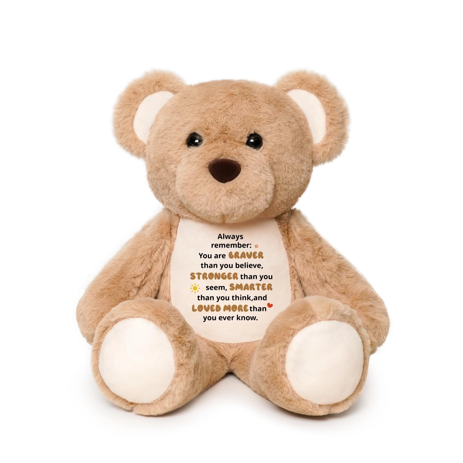 woollypearl Emotional Support Bear - 15" Inspirational