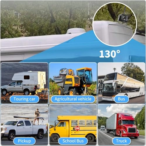 7 Inch TFT LCD Monitor - Wireless + Rear View Camera - Night vision 720P