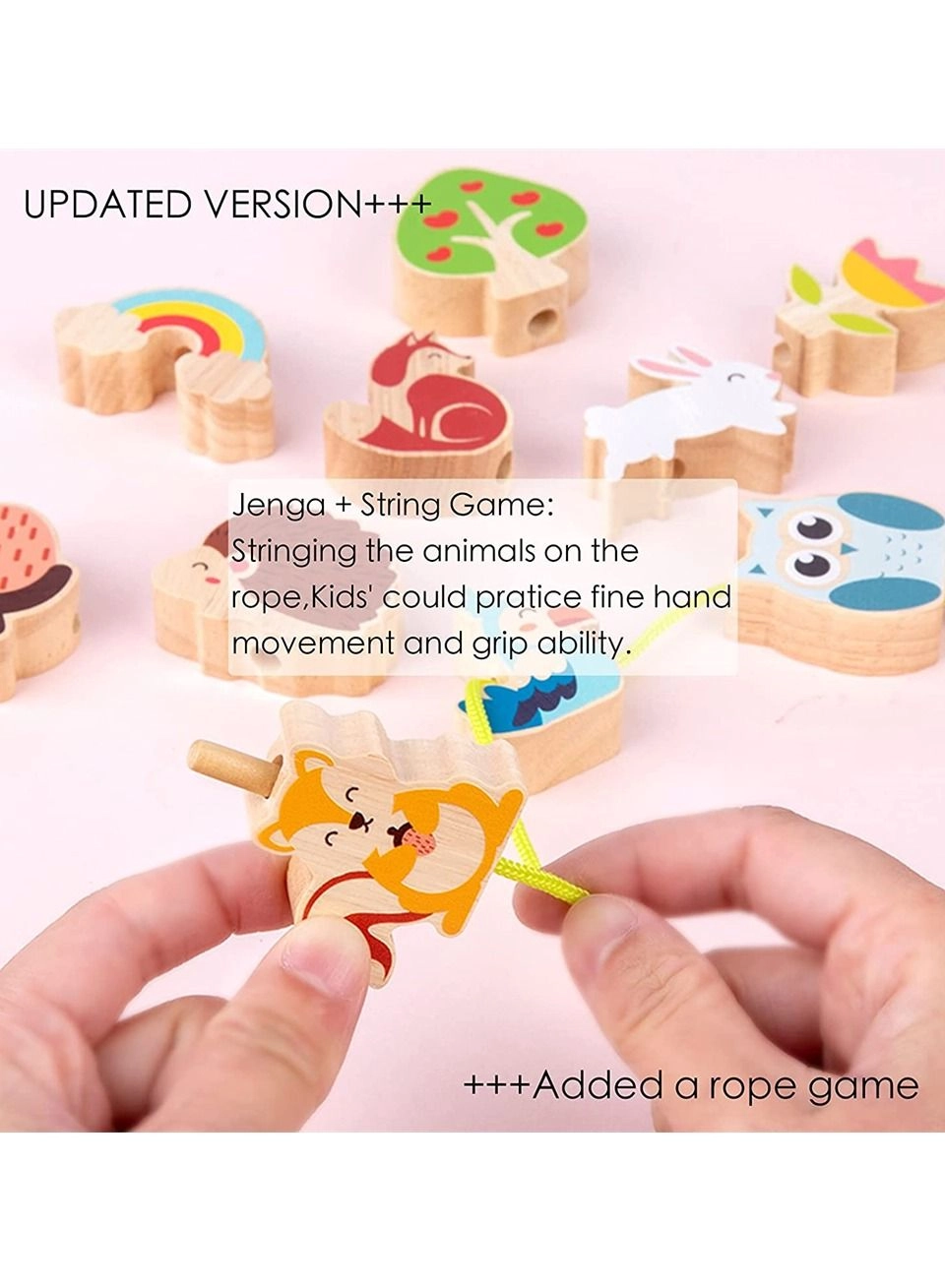 Animals Wooden Stacking Blocks - 2-4 years 10 pieces